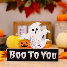 Load image into Gallery viewer, Halloween Decoration Gnome Letters Wooden Ornament
