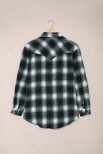 Load image into Gallery viewer, Green Buttons Pocketed Plaid Shacket

