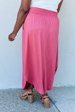 Load image into Gallery viewer, Doublju Comfort Princess Full Size High Waist Scoop Hem Maxi Skirt in Hot Pink

