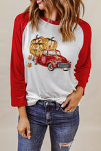 Load image into Gallery viewer, HAPPY FALL Graphic Raglan Sleeve Tee
