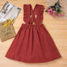 Load image into Gallery viewer, Short Sleeve Top and Overall Skirt Set
