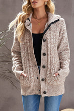 Load image into Gallery viewer, Long Sleeve Button-Up Hooded Cardigans

