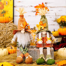 Load image into Gallery viewer, Thanksgiving Harvest Season Maple Leaf Sombrero Gnome Ornament
