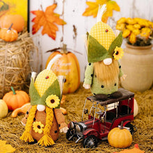 Load image into Gallery viewer, Thanksgiving Harvest Corn Hat Floral Gnome Ornaments
