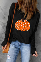 Load image into Gallery viewer, Halloween Pumpkin Graphic Thumbhole Sleeve Top
