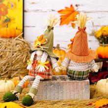Load image into Gallery viewer, Thanksgiving Harvest Season Maple Leaf Sombrero Gnome Ornament
