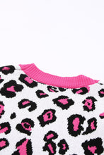 Load image into Gallery viewer, Leopard Contrast Trim Open Front Longline Cardigan
