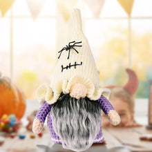 Load image into Gallery viewer, Halloween Decoration Spider Knit Gnome Ornament
