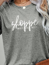 Load image into Gallery viewer, Slogan Graphic Round Neck Short Sleeve Tee
