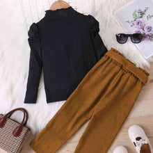Load image into Gallery viewer, Knit Top and Tie Belt Pants Set
