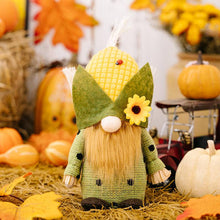 Load image into Gallery viewer, Thanksgiving Harvest Corn Hat Floral Gnome Ornaments
