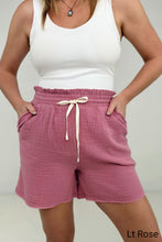 Load image into Gallery viewer, Zenana "April" Gauze Drawstring Waist Shorts

