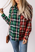 Load image into Gallery viewer, Plaid Collared Neck Long Sleeve Shirt
