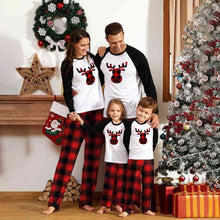Load image into Gallery viewer, Reindeer Graphic Top and Plaid Pants Set

