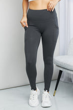 Load image into Gallery viewer, Zenana Ready to Roll Full Size Wide Waistband Pocket Leggings in Ash Grey
