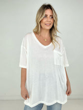 Load image into Gallery viewer, Zenana "Allie" Tri Blend Oversized Front Pocket Boyfriend Tee
