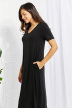 Load image into Gallery viewer, Zenana Simple Wonder Full Size Pocket Maxi Dress in Black
