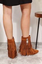 Load image into Gallery viewer, Legend Women's Tassel Wedge Heel Ankle Booties
