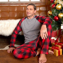Load image into Gallery viewer, Raglan Sleeve Top and Plaid Pants Set
