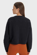 Load image into Gallery viewer, Textured Dropped Shoulder Sports Top
