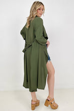 Load image into Gallery viewer, Jade By Jane Draped Front Long Body Jacket

