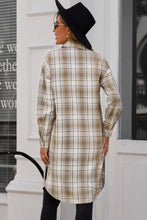 Load image into Gallery viewer, Double Take Plaid Button-Up Longline Shacket with Breast Pockets
