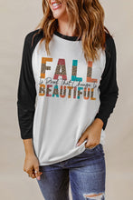 Load image into Gallery viewer, Round Neck Long Sleeve FALL IS PROOF THAT CHANGE IS BEAUTIFUL Graphic Tee
