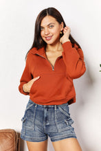 Load image into Gallery viewer, Double Take Half-Zip Long Sleeve Hoodie
