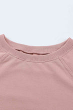Load image into Gallery viewer, Girls Raglan Sleeve Ribbed Trim Sweatshirt
