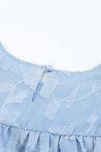 Load image into Gallery viewer, Floral Textured Ruffled Half Sleeve Babydoll Top
