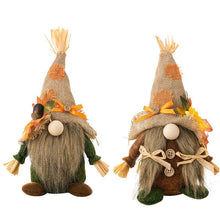 Load image into Gallery viewer, Thanksgiving Harvest Straw Hat Gnome Ornament

