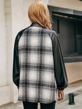 Load image into Gallery viewer, Plaid Button Down Raglan Sleeve Jacket
