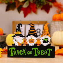 Load image into Gallery viewer, Halloween Decoration Gnome Letters Wooden Ornament
