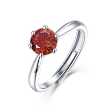Load image into Gallery viewer, Six-Claw Ring Colored Moissanite 925 Silver Ring (With Box)
