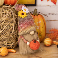 Load image into Gallery viewer, Thanksgiving Harvest Gnome Ornaments Holding A Pumpkin
