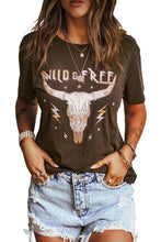 Load image into Gallery viewer, WILD FREE Animal Graphic Round Neck Tee
