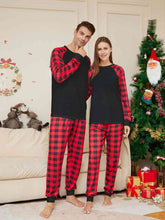 Load image into Gallery viewer, Full Size Raglan Sleeve Top and Plaid Pants Set

