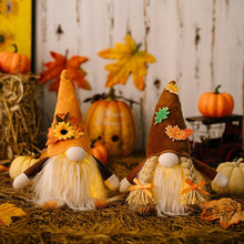 Load image into Gallery viewer, Thanksgiving Harvest Floral Luminous Gnome Ornament
