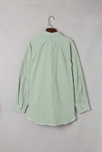 Load image into Gallery viewer, Green Frayed Boyfriend Corduroy Shacket
