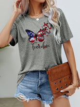 Load image into Gallery viewer, FREEDOM Butterfly Graphic Short Sleeve Tee
