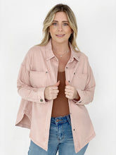 Load image into Gallery viewer, Easel "Tilly" Solid Cotton Twill Shacket
