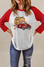 Load image into Gallery viewer, HAPPY FALL Graphic Raglan Sleeve Tee
