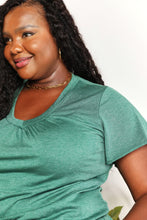 Load image into Gallery viewer, Double Take Ruched V-Neck Short Sleeve T-Shirt
