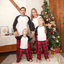 Load image into Gallery viewer, Raglan Sleeve Top and Plaid Pants Set
