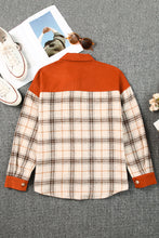 Load image into Gallery viewer, Double Take Plaid Contrast Corduroy Shacket
