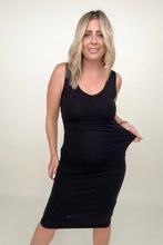 Load image into Gallery viewer, Zenana Cotton V-Neck Midi Tank Dress
