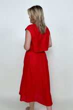Load image into Gallery viewer, White Birch Sleeveless Linen Top And Skirt Set
