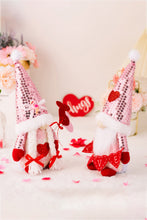 Load image into Gallery viewer, Valentine's Day Sequined Heart Pointed Hat Faceless Gnome
