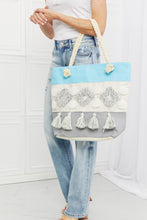 Load image into Gallery viewer, Justin Taylor In The Sand Tassle Tote Bag

