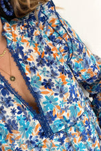 Load image into Gallery viewer, Green Ruffled Lace V Neck Floral Dress
